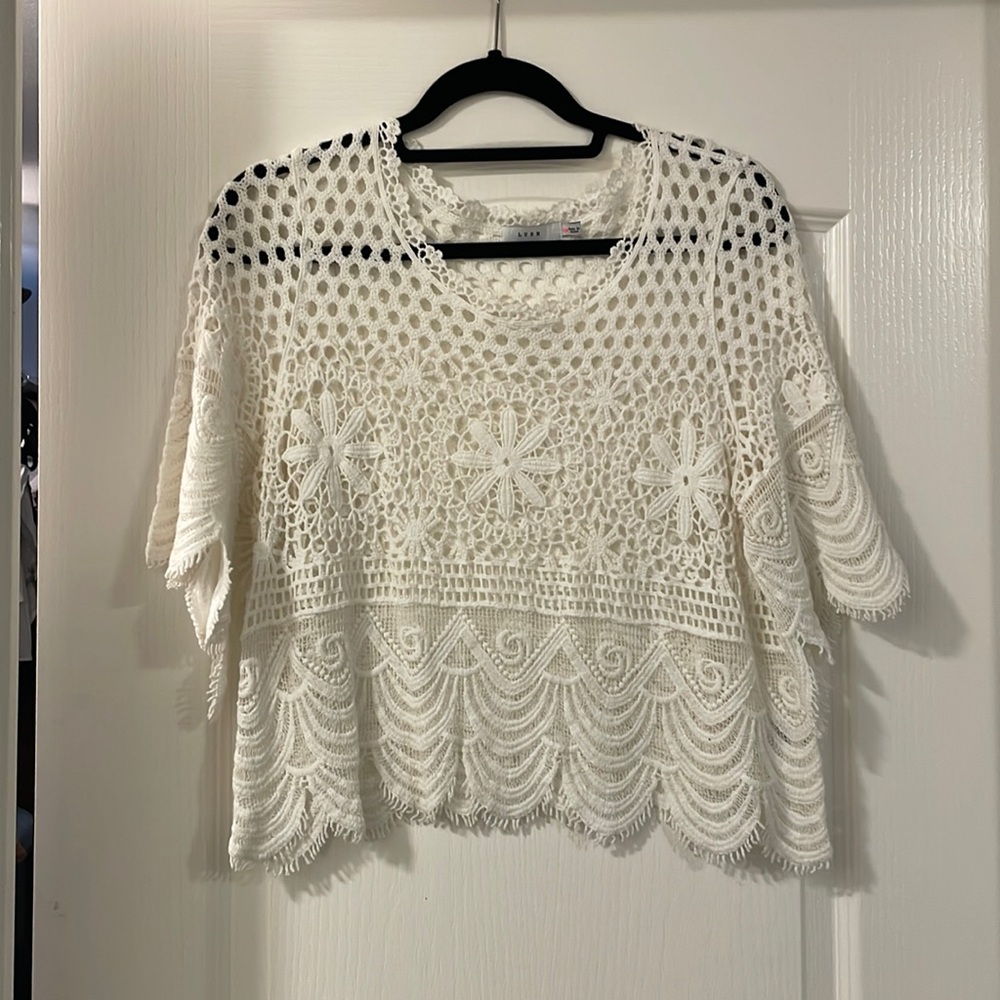 Lush White Crochet Top
